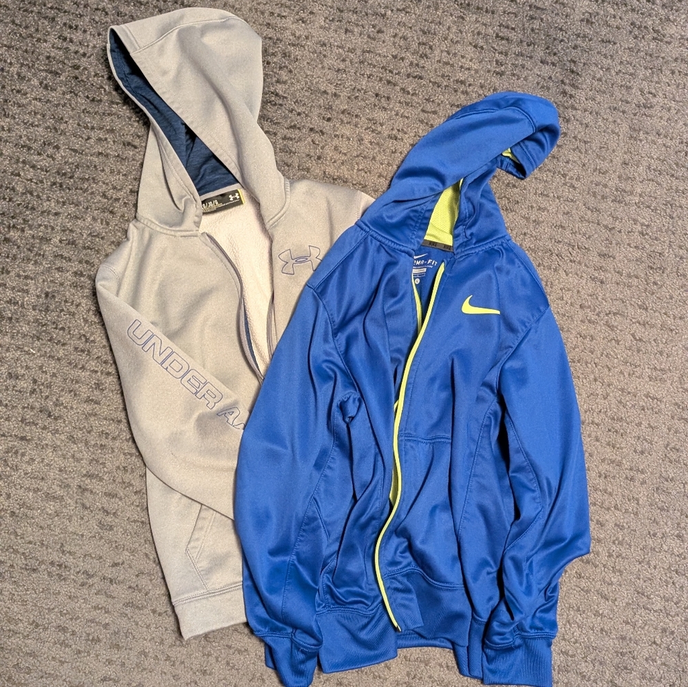 Set Of 2 Boys Zip Up Sweatshirts